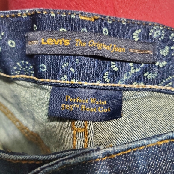 Levi's Perfect Waist 525 Bootcut Womens Jeans Dark Wash Size 14 - Picture 7 of 8